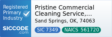 Pristine Commercial Cleaning Service, Inc., SIC Code 7349, NAICS Code 561720