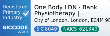One Body LDN - Bank Physiotherapy | Sports Massage, SIC Code 8049, NAICS Code 621340