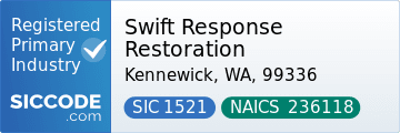 Swift Response Restoration, SIC Code 1521, NAICS Code 236118