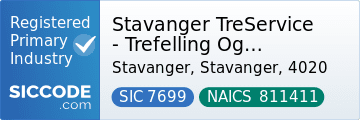 Stavanger TreService - Trefelling Og Trepleie Ekspert, SIC Code 7699, NAICS Code 811411