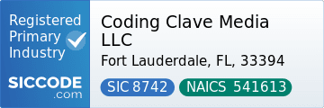 Coding Clave Media LLC, SIC Code 8742, NAICS Code 541613