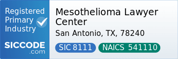 Mesothelioma Lawyer Center, SIC Code 8111, NAICS Code 541110