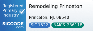 Remodeling Princeton, SIC Code 1522, NAICS Code 236118