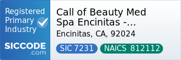 Call of Beauty Med Spa Encinitas - Botox and Medical Grade Facials, SIC Code 7231, NAICS Code 812112