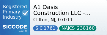 A1 Oasis Construction LLC - Roofing Gutter Chimney & Masonry, SIC Code 1761, NAICS Code 238160