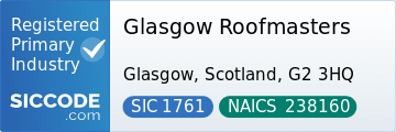 Glasgow Roofmasters, SIC Code 1761, NAICS Code 238160