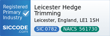 Leicester Hedge Trimming, SIC Code 0782, NAICS Code 561730