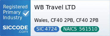 WB Travel LTD, SIC Code 4724, NAICS Code 561510