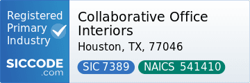Collaborative Office Interiors, SIC Code 7389, NAICS Code 541410