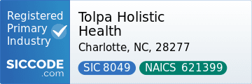 Tolpa Holistic Health, SIC Code 8049, NAICS Code 621399