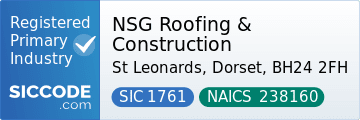 NSG Roofing & Construction, SIC Code 1761, NAICS Code 238160