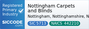 Nottingham Carpets and Blinds, SIC Code 5713, NAICS Code 442210