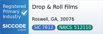 Drop & Roll Films, SIC Code 7812, NAICS Code 512110