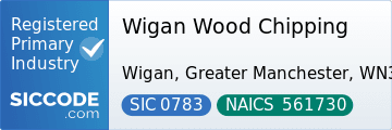 Wigan Wood Chipping, SIC Code 0783, NAICS Code 561730