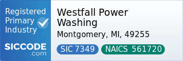 Westfall Power Washing, SIC Code 7349, NAICS Code 561720