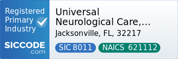 Universal Neurological Care, P.A., SIC Code 8011, NAICS Code 621112