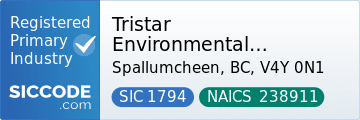Tristar Environmental Services Ltd., SIC Code 1794, NAICS Code 238911