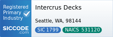 Intercrus Decks, SIC Code 1799, NAICS Code 531120