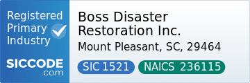 Boss Disaster Restoration Inc., SIC Code 1521, NAICS Code 236115