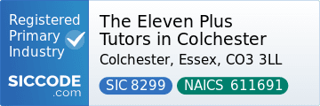 The Eleven Plus Tutors in Colchester, SIC Code 8299, NAICS Code 611691