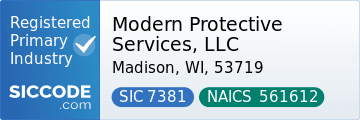 Modern Protective Services, LLC, SIC Code 7381, NAICS Code 561612