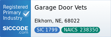 Garage Door Vets, SIC Code 1799, NAICS Code 238350