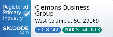Clemons Business Group, SIC Code 8742, NAICS Code 541613