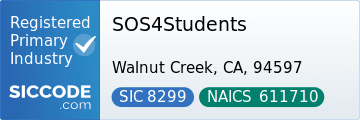 SOS4Students, SIC Code 8299, NAICS Code 611710