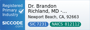 Dr. Brandon Richland, MD - Newport Beach Plastic Surgeon, SIC Code 7231, NAICS Code 812112