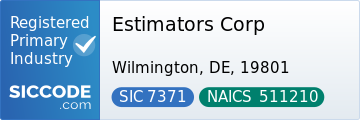 Estimators Corp, SIC Code 7371, NAICS Code 511210