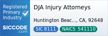 DJA Injury Attorneys, SIC Code 8111, NAICS Code 541110