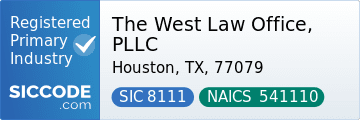 The West Law Office, PLLC, SIC Code 8111, NAICS Code 541110