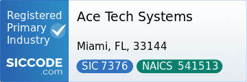 Ace Tech Systems, SIC Code 7376, NAICS Code 541513