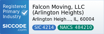 Falcon Moving, LLC (Arlington Heights), SIC Code 4214, NAICS Code 484210