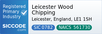 Leicester Wood Chipping, SIC Code 0782, NAICS Code 561730