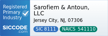 Sarofiem & Antoun, LLC, SIC Code 8111, NAICS Code 541110