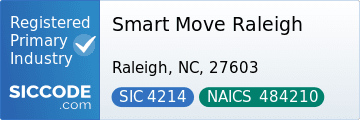 Smart Move Raleigh, SIC Code 4214, NAICS Code 484210