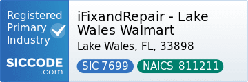 iFixandRepair - Lake Wales Walmart, SIC Code 7699, NAICS Code 811211