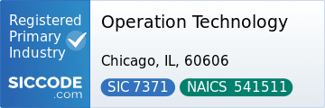 Operation Technology, SIC Code 7371, NAICS Code 541511