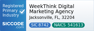 WeekThink Digital Marketing Agency, SIC Code 8742, NAICS Code 541613