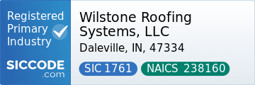 Wilstone Roofing Systems, LLC, SIC Code 1761, NAICS Code 238160
