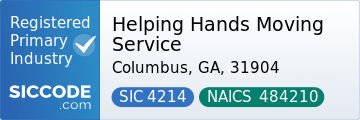 Helping Hands Moving Service, SIC Code 4214, NAICS Code 484210