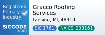 Gracco Roofing Services, SIC Code 1761, NAICS Code 238161