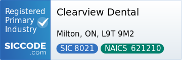 Clearview Dental, SIC Code 8021, NAICS Code 621210