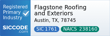 Flagstone Roofing and Exteriors, SIC Code 1761, NAICS Code 238160