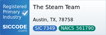 The Steam Team, SIC Code 7349, NAICS Code 561790